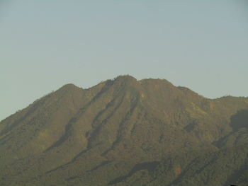 Scenic view of mountains against clear sky