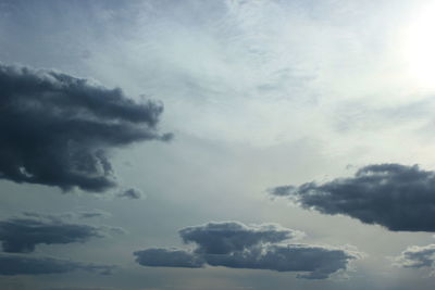 Low angle view of cloudy sky