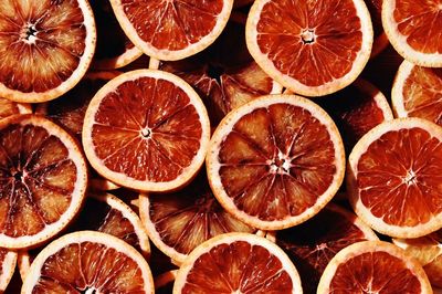 Full frame shot of orange slices