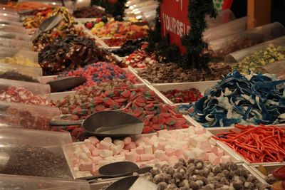 Close-up of food for sale at market stall