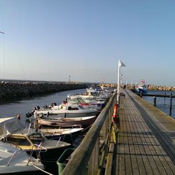 Boats in harbor