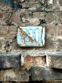 Close-up of weathered wall