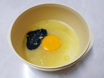 High angle view of breakfast in bowl