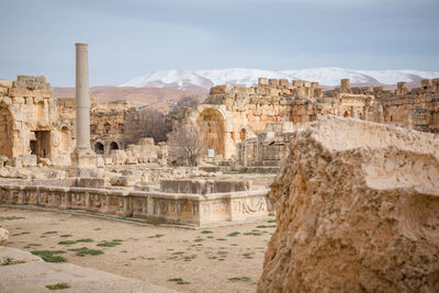 View of old ruins against sky