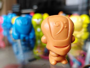 Close-up of multi colored toy