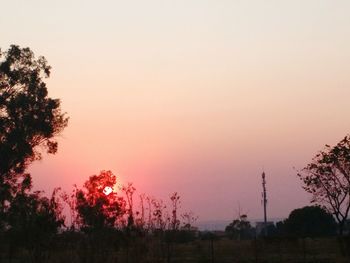 Scenic view of landscape at sunset