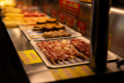 Close-up of seafood for sale