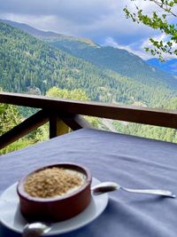 Close-up of coffee on table