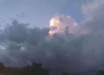 Low angle view of cloudy sky