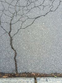 Full frame shot of cracked road