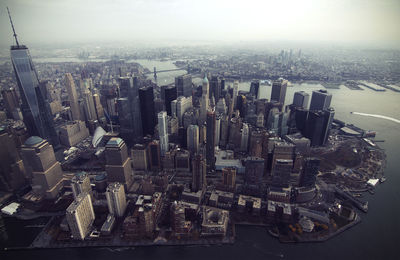 Aerial view of manhattan