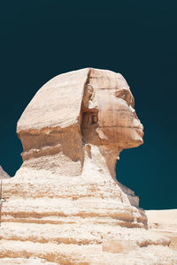 Low angle view of the sphinx in giza, egypt