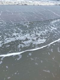 High angle view of sea shore