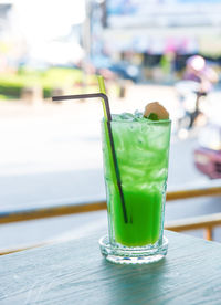 Close-up of drink on table