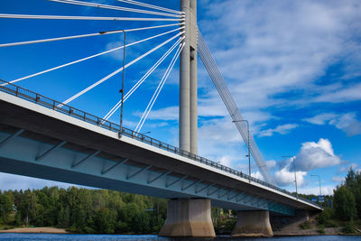 Low angle view of bridge against sky