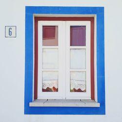 Close-up of blue window