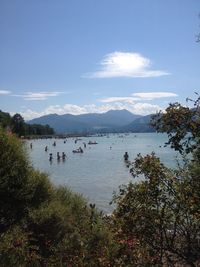 Scenic view of calm sea against sky