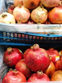 Close-up of apples for sale in market