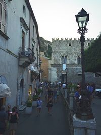 People walking in city