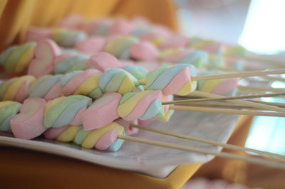 Close-up of multi colored object