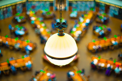 Close-up of illuminated light bulb