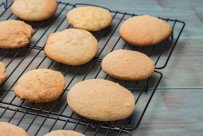 Close-up of cookies on table