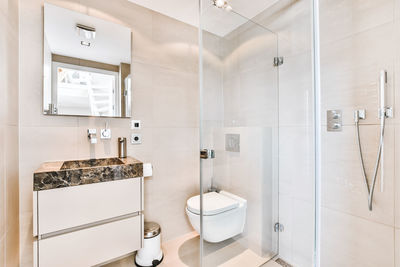 View of modern bathroom