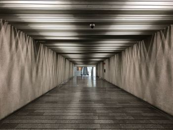 View of empty corridor on airport 