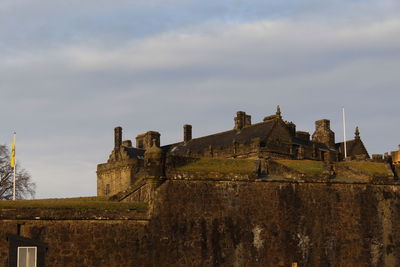 Low angle view of old ruins against sky