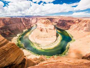 Aerial view of rock formations