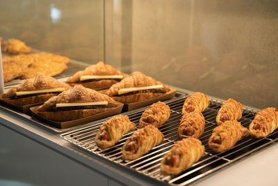 Close-up of bread in a cafe