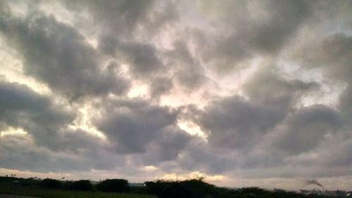 Low angle view of cloudy sky
