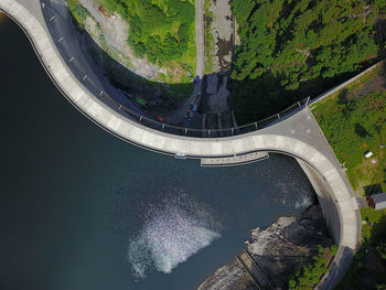 High angle view of water on mountain