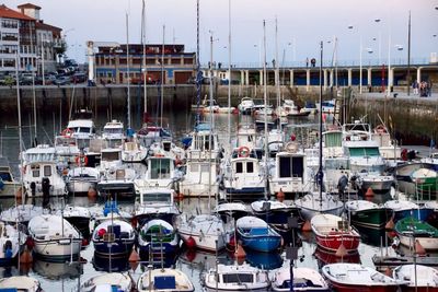 Boats in harbor