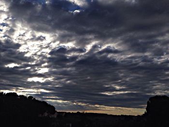 Scenic view of landscape against cloudy sky