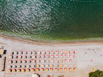 High angle view of beach