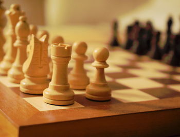 Close-up of chess board