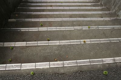 High angle view of steps