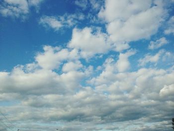 Low angle view of clouds in sky