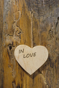 Heart shape on wood blank for your text
