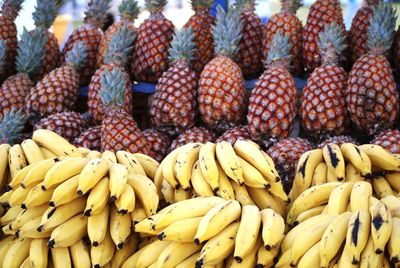 Close-up of fruits for sale at market stall