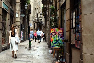 Narrow alley in city