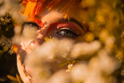 Close-up portrait of a woman