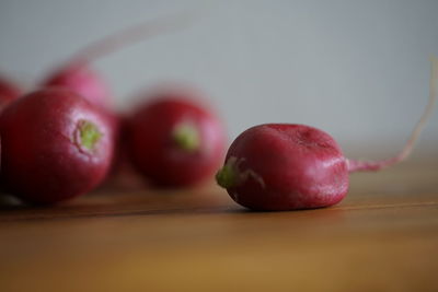 Close-up of radish on table