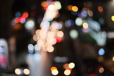 Illuminated colorful defocused lights at night