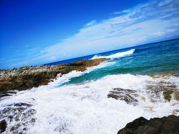 Scenic view of sea against sky