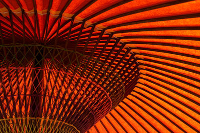 Full frame shot of orange ceiling