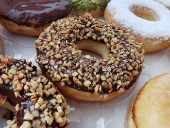 High angle view of dessert in plate