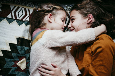 Portrait of mother and daughter