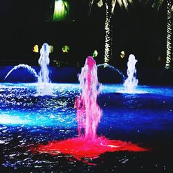 Water splashing in swimming pool